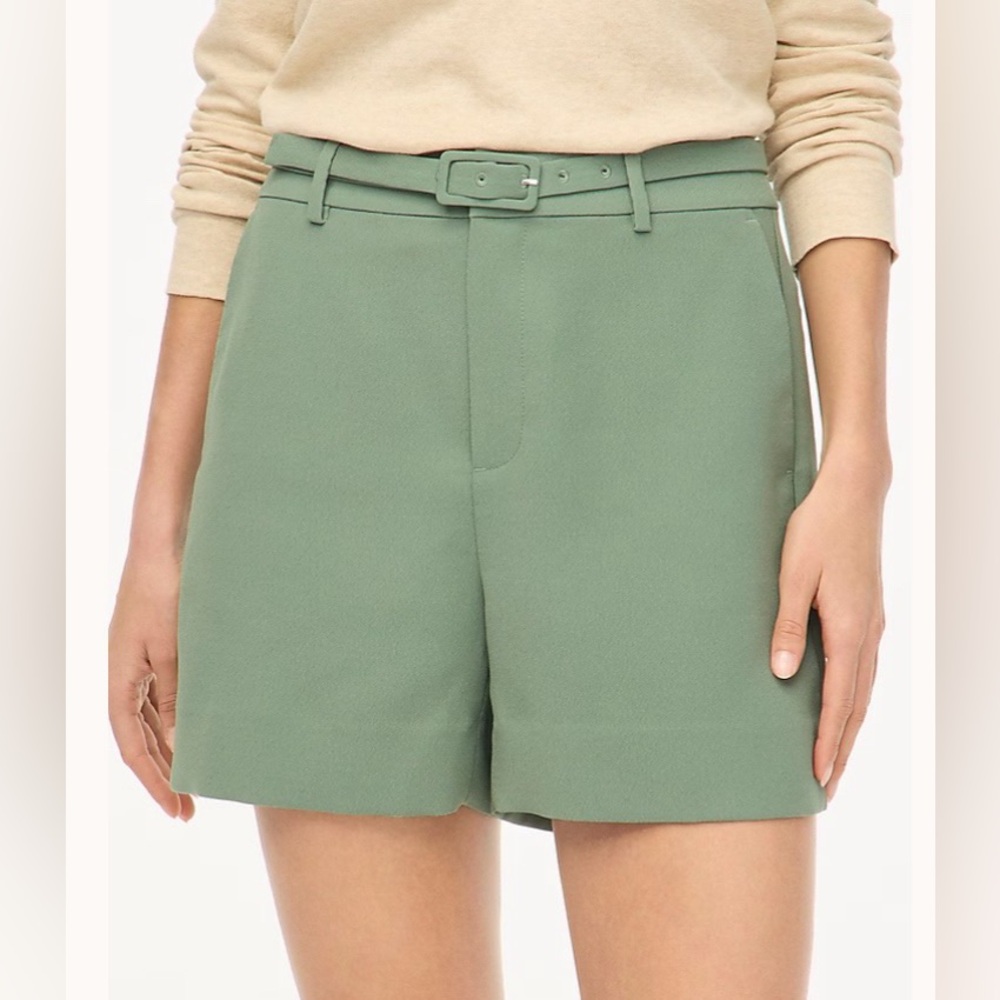 NWT - J Crew Belted Crepe Short Size 4